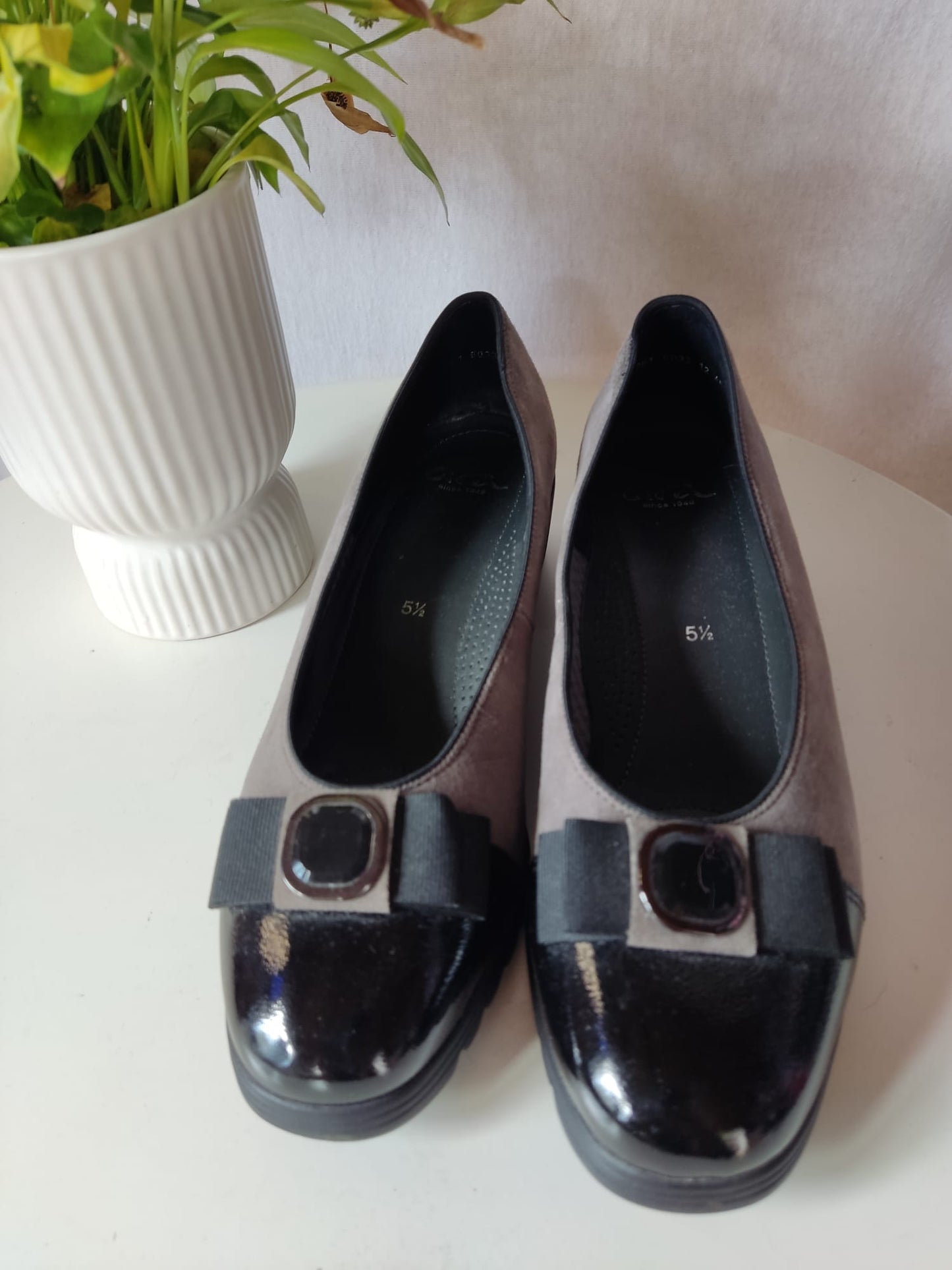 Slipper mit Schleife ARA- Gr. 38 1/2