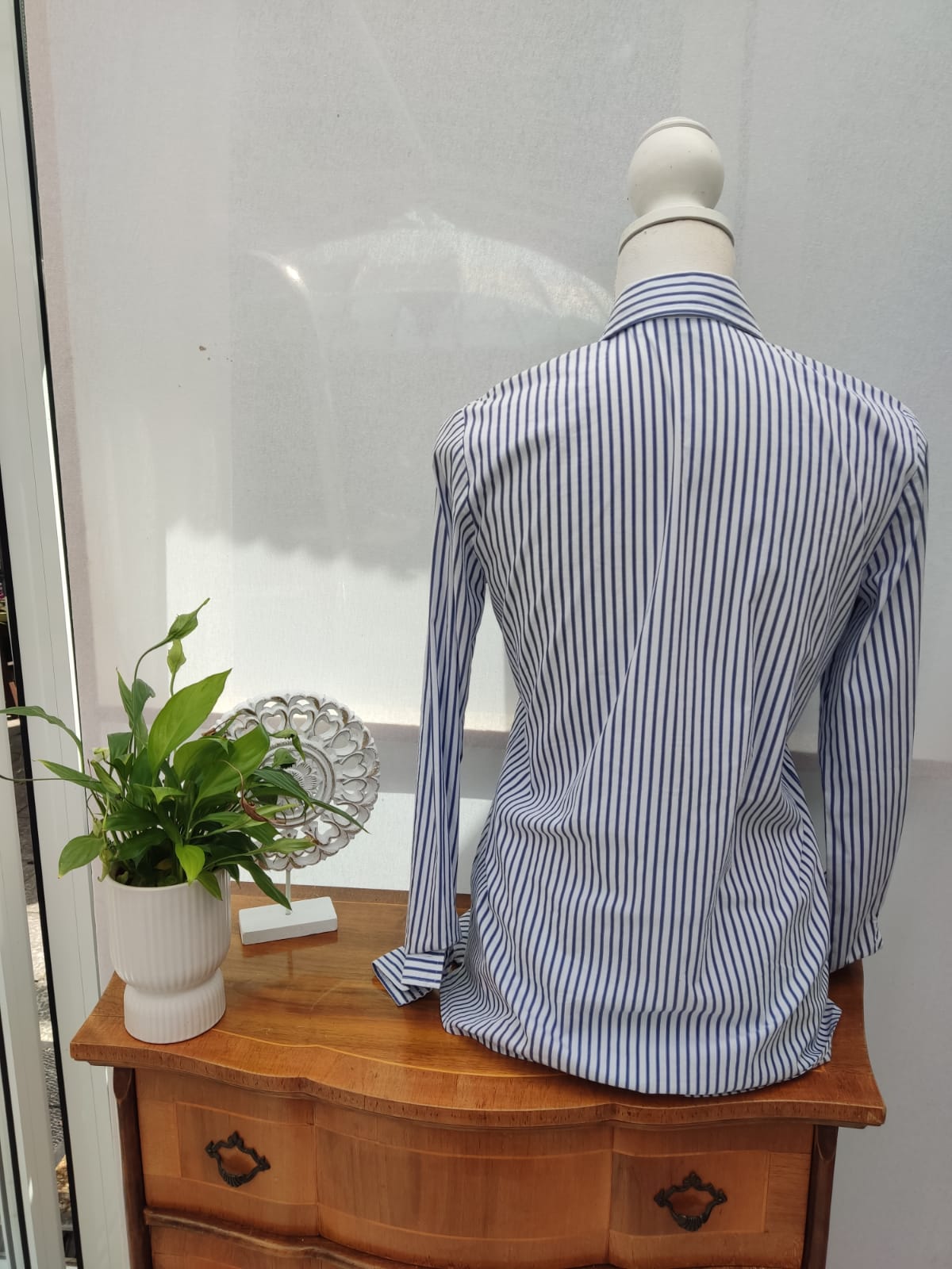 Gestreifte Bluse - JUST WHITE - Gr. S