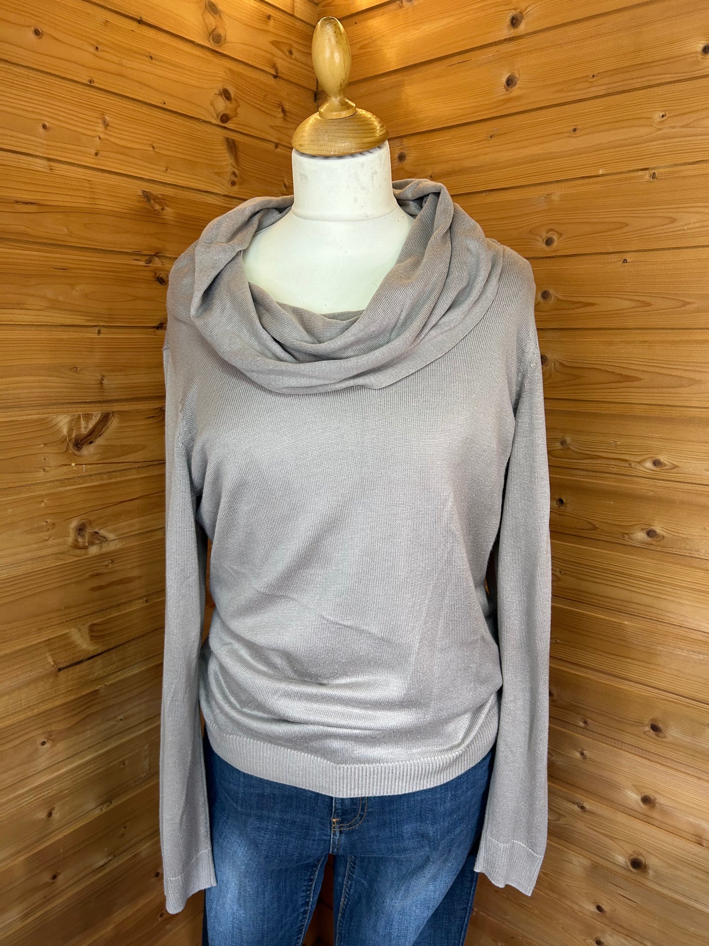 Pullover mit Kragen & coolem Backprint / Rücken Muster - Bonprix Collection - Gr. L