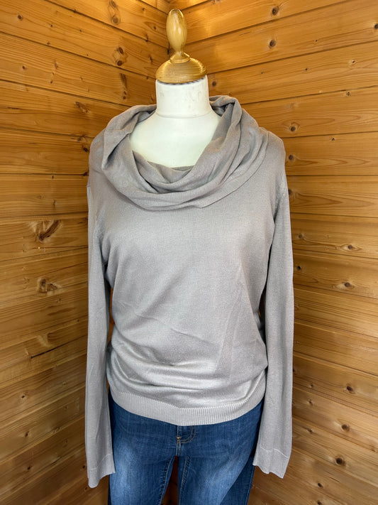 Pullover mit Kragen & coolem Backprint / Rücken Muster - Bonprix Collection - Gr. L