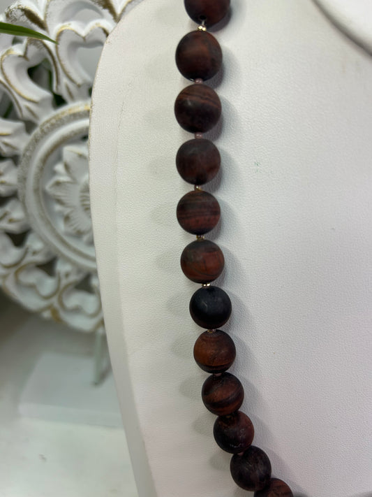 Rotjaspis Halskette - Handgemacht - Unikat - Schmuck