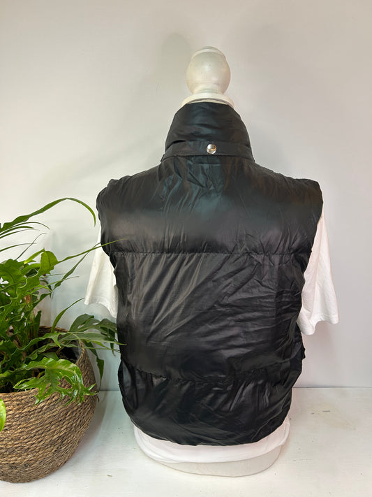 Wendeweste / Jacke - Schwarz / Beige - Gr. S / M