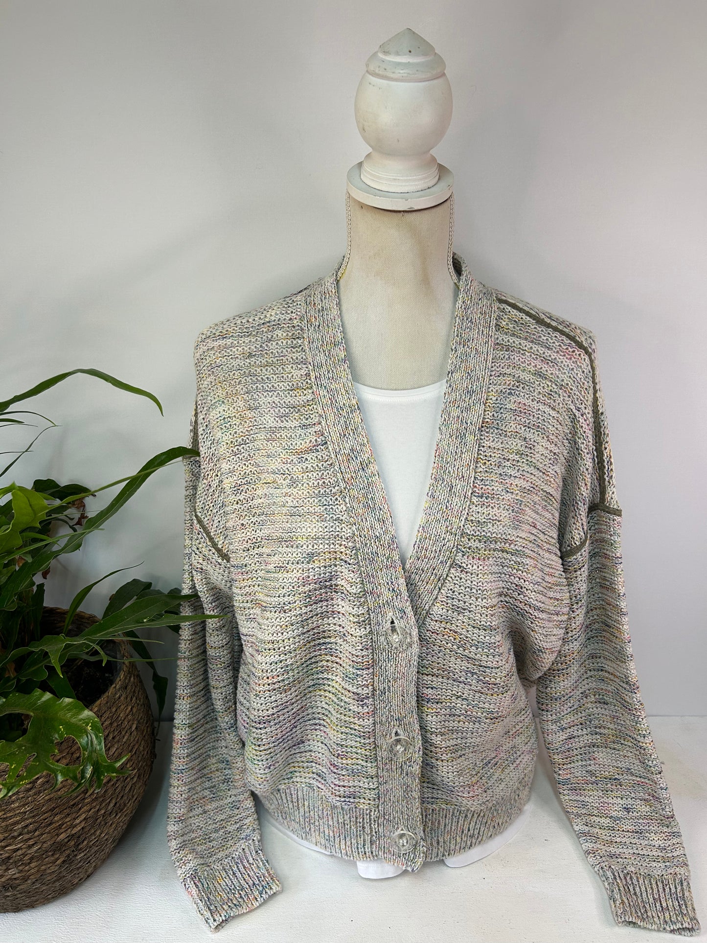 Farbenfrohe Strickjacke - EDC - Gr. XL