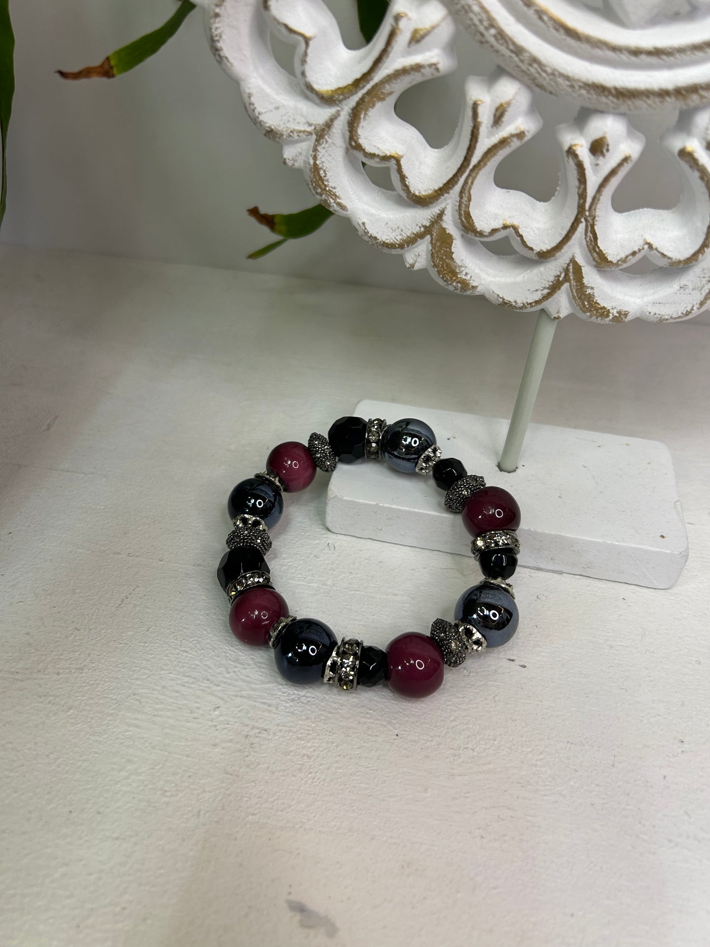 Edles Perlenarmband ohne Verschluss - Unikat & Handgemacht - Schmuck