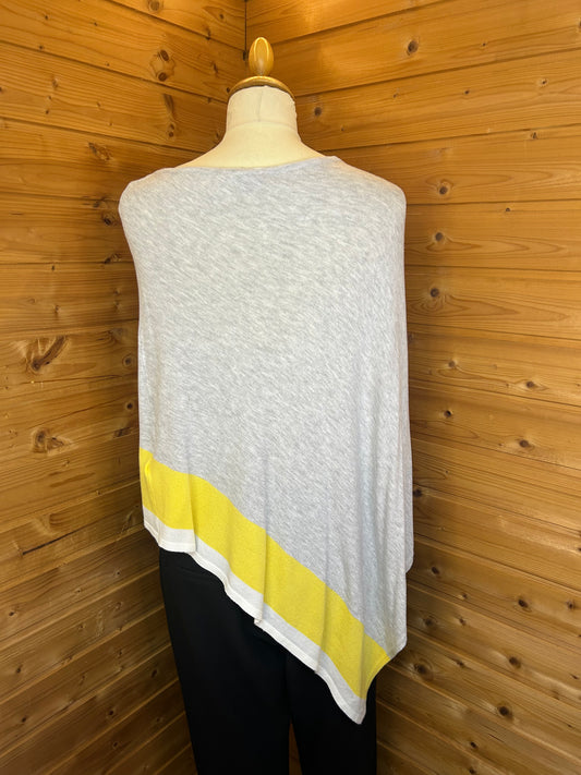 Poncho / Pullunder Grau / Gelb - Street One - Einheitsgröße