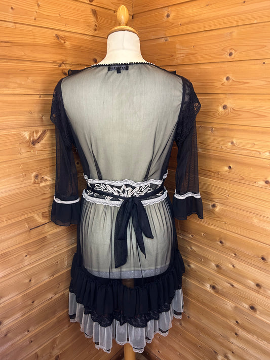 Kleid mit Perlen - SUPERSTAR - Gr. S - Halloween