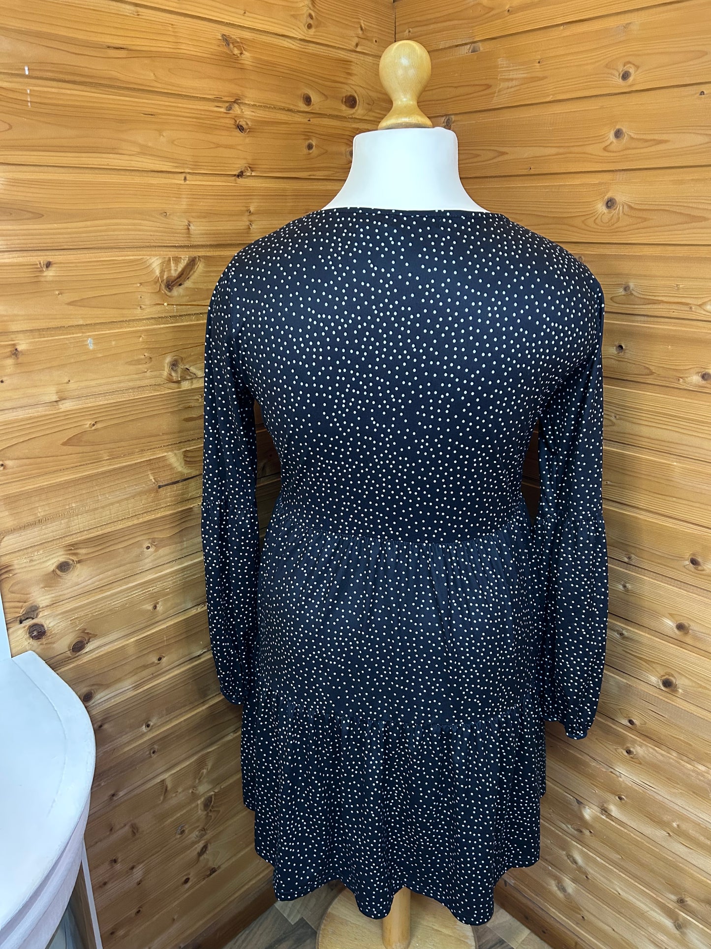 Süßes dehnbares Kleid gepunktet - Kojooin - Gr. XXXL / 46