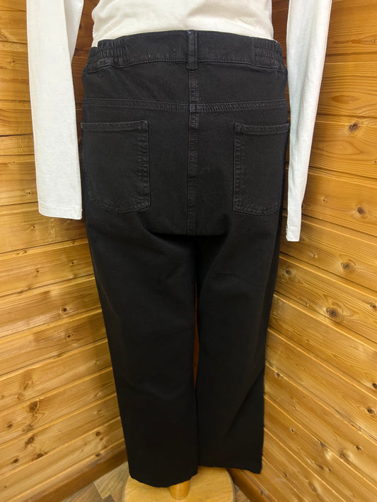 Schwarze Jeans mit Gummibund - BEAUTY DENIM - Gr. XXL / 44