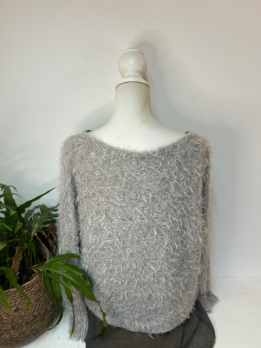 Pullover Bluse Glitzer - Made in Italy - Gr. XL / 42