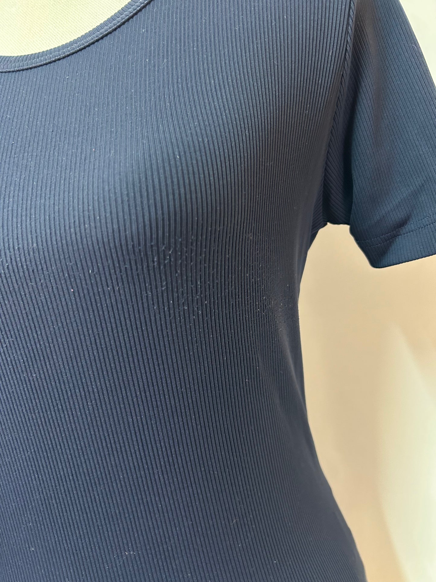 Basic Navyblue Struktur T-shirt - S. Marlon - Gr. M / 38