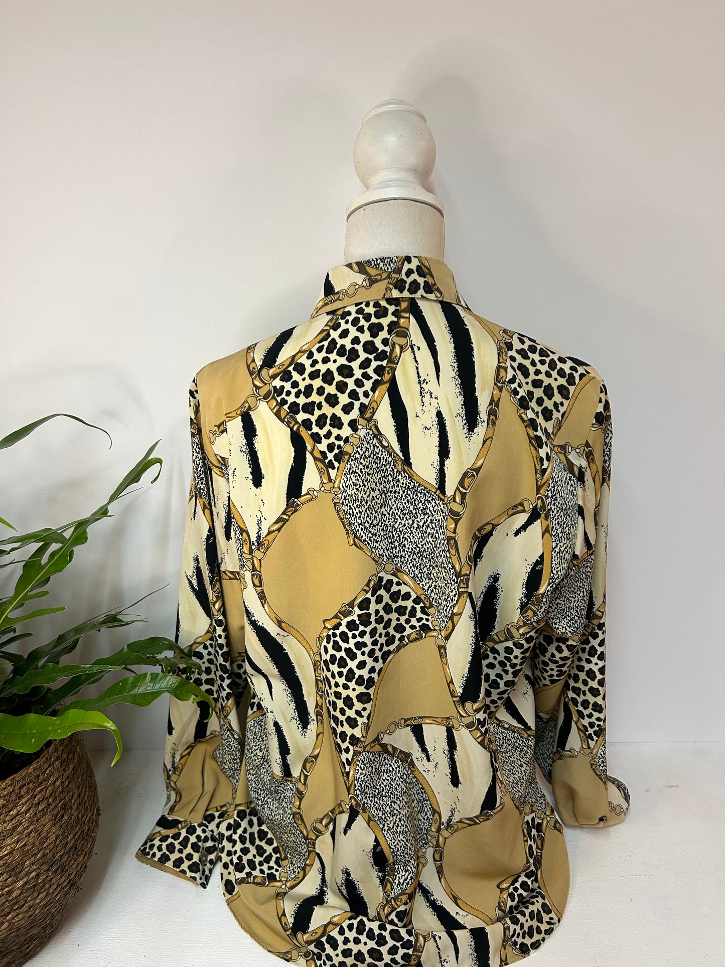 Vintage Ketten Bluse - Surprise - Gr. L / XL - 40 / 42