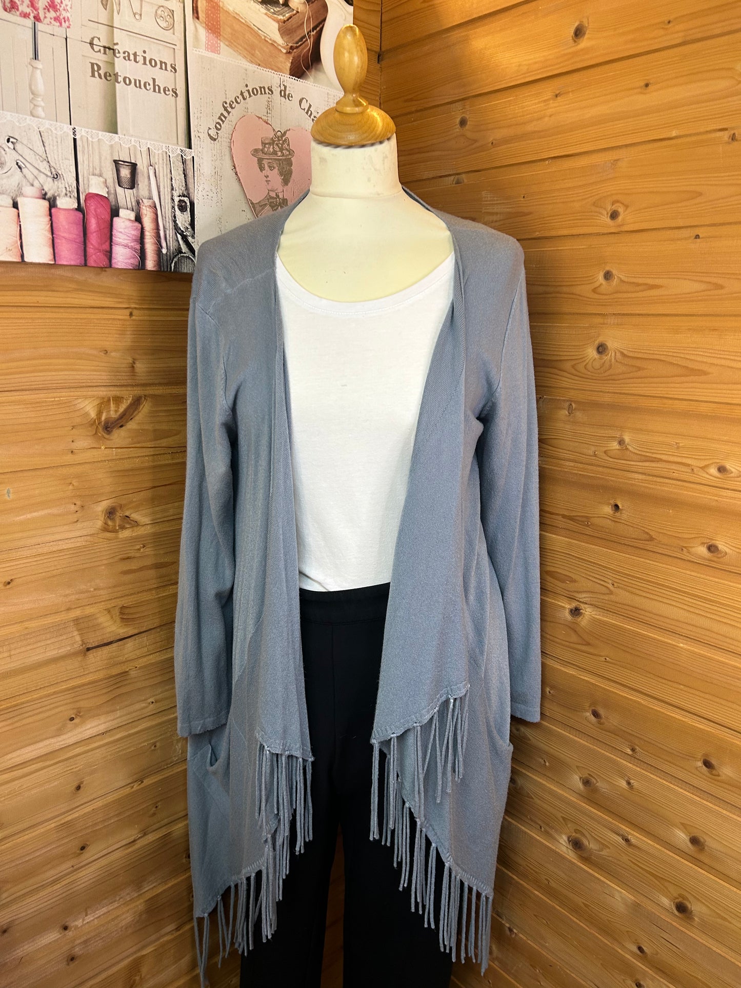 Toller Cardigan / Strickjacke Totenköpfe - Gr. XL / 42