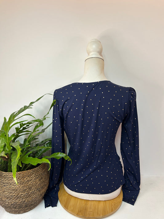 Gepunktete Bluse / Sweatshirt - Boden - Gr. L / 40