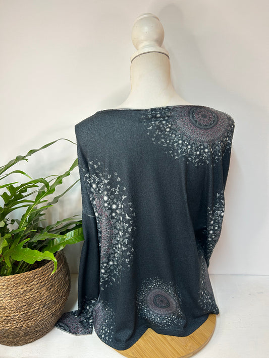 Paisley Sweatshirt - Made in Italy - Gr. XL/42