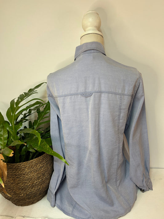 Vintage Blusenhemd mit silbernen Knöpfen - Betty Barclay - Gr. XL / 42