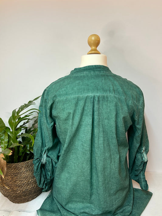 Farbenfrohe Bluse - Made in Italy - Gr. 3XL / 46 / 48