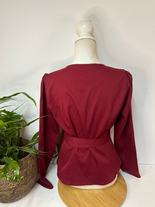 Einzigartige Wickelbluse - Minimum - Gr. M / 38