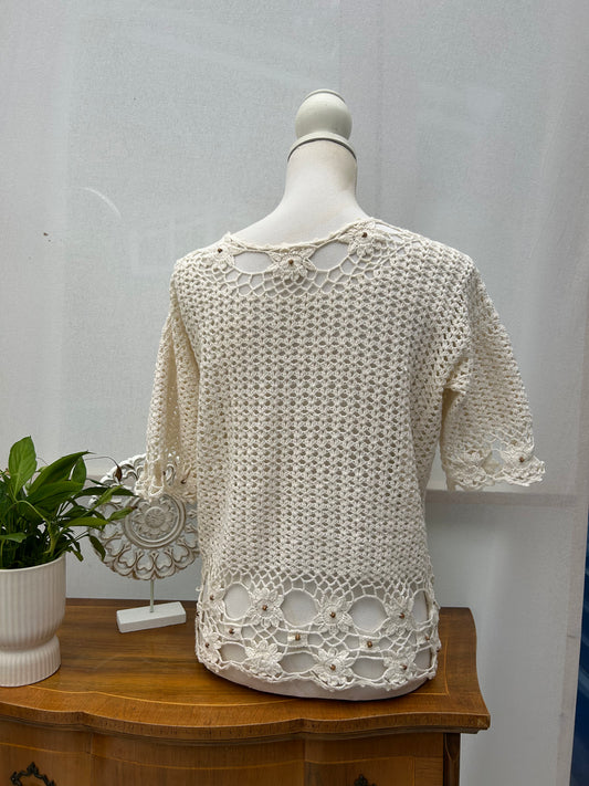 BOHO crochet shirt - size M/L