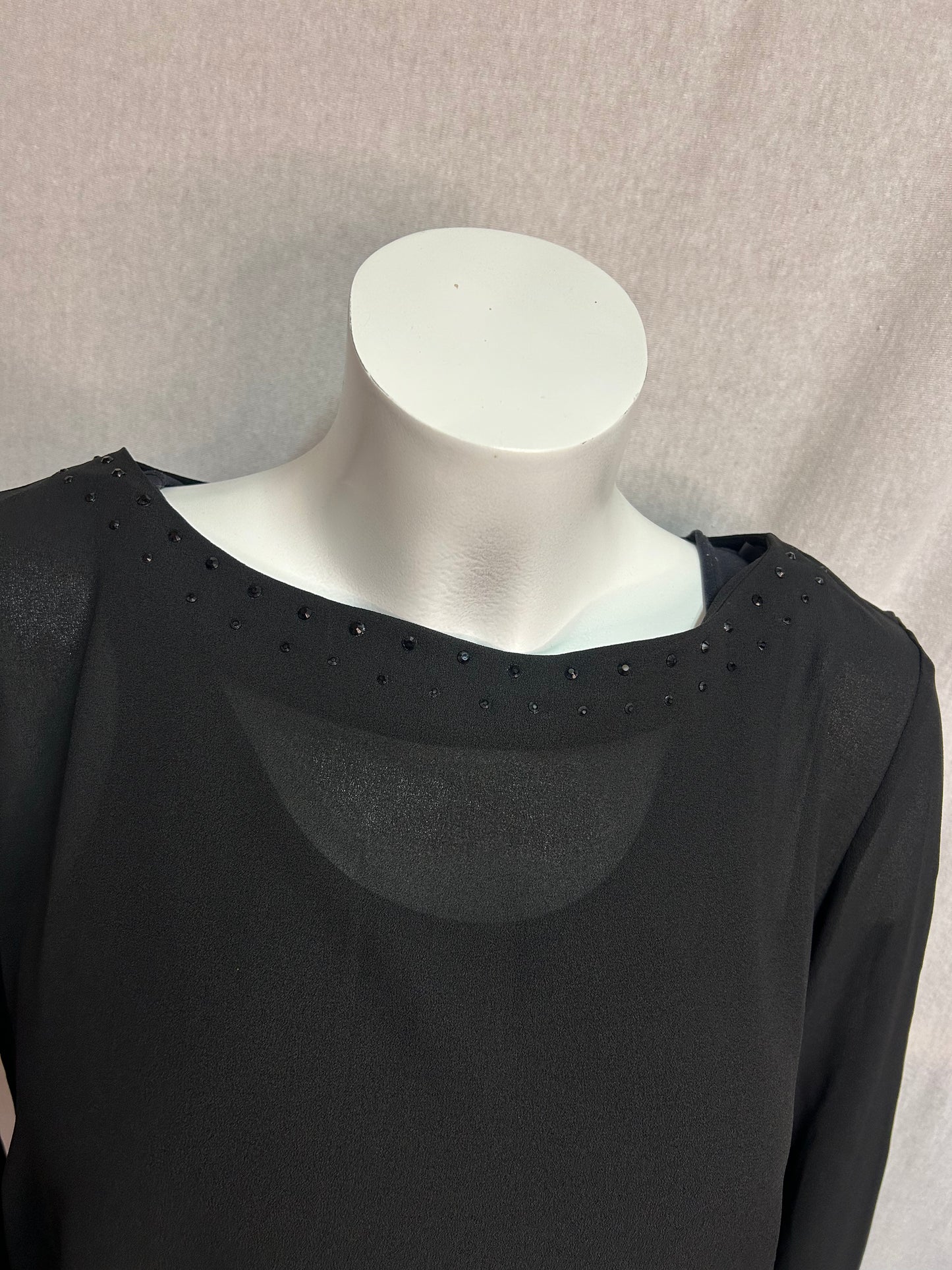 Schicke Bluse mit Glitzersteinen - S. Oliver SELECTION - Gr. L
