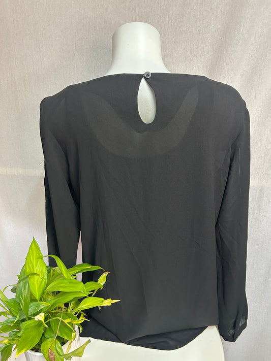 Schicke Bluse mit Glitzersteinen - S. Oliver SELECTION - Gr. L