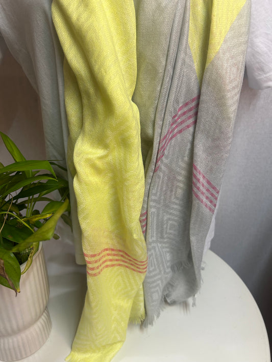 Gelb / Graues Tuch - Accessoires