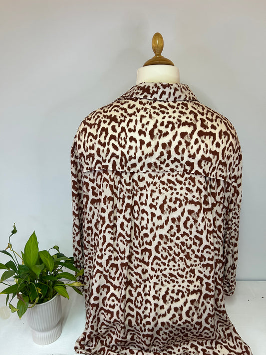 Lockere Animalprint Bluse - Monday Afternoon - Gr. 3XL