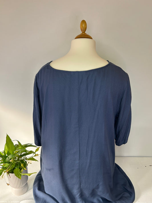 Trendige kurzarm Bluse - Zizzi - Gr. XL