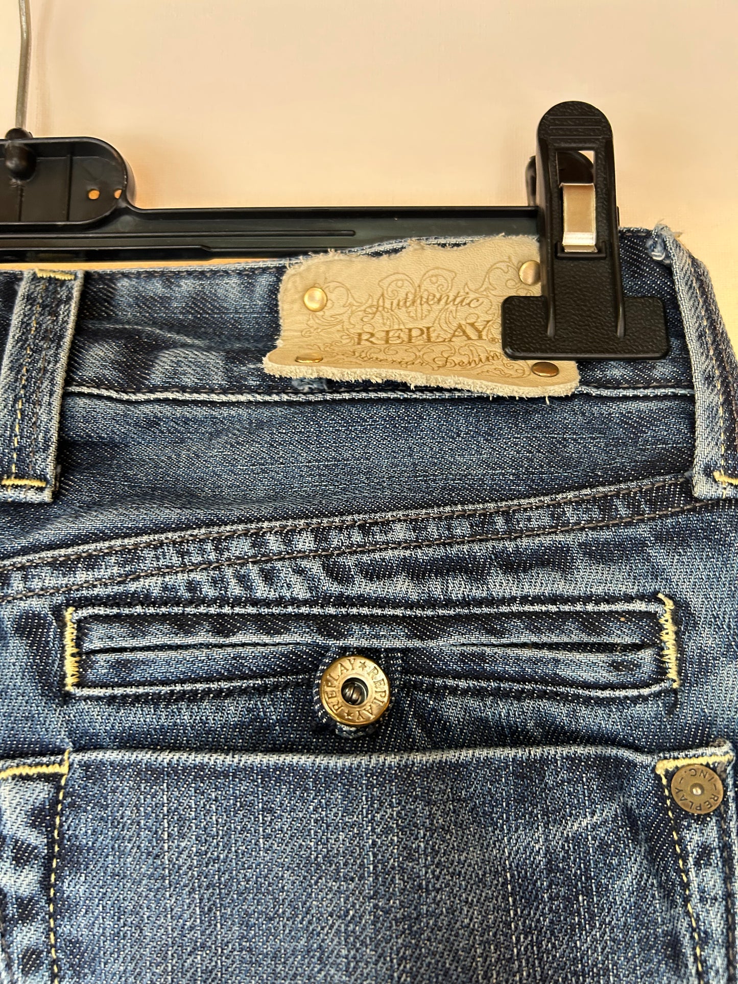 Vintage / Retro Low Waist Jeans - REPLAY - Gr. S