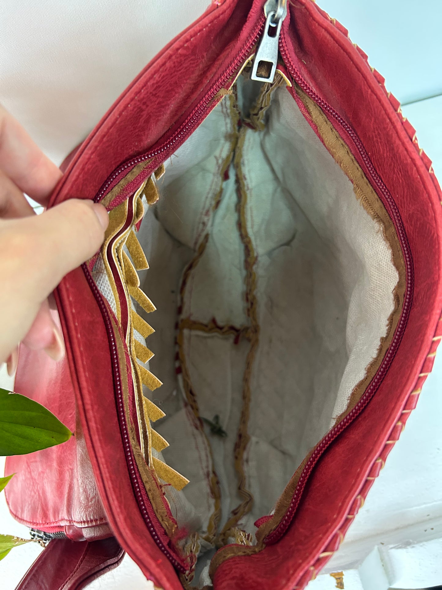 Rote Muster Tasche
