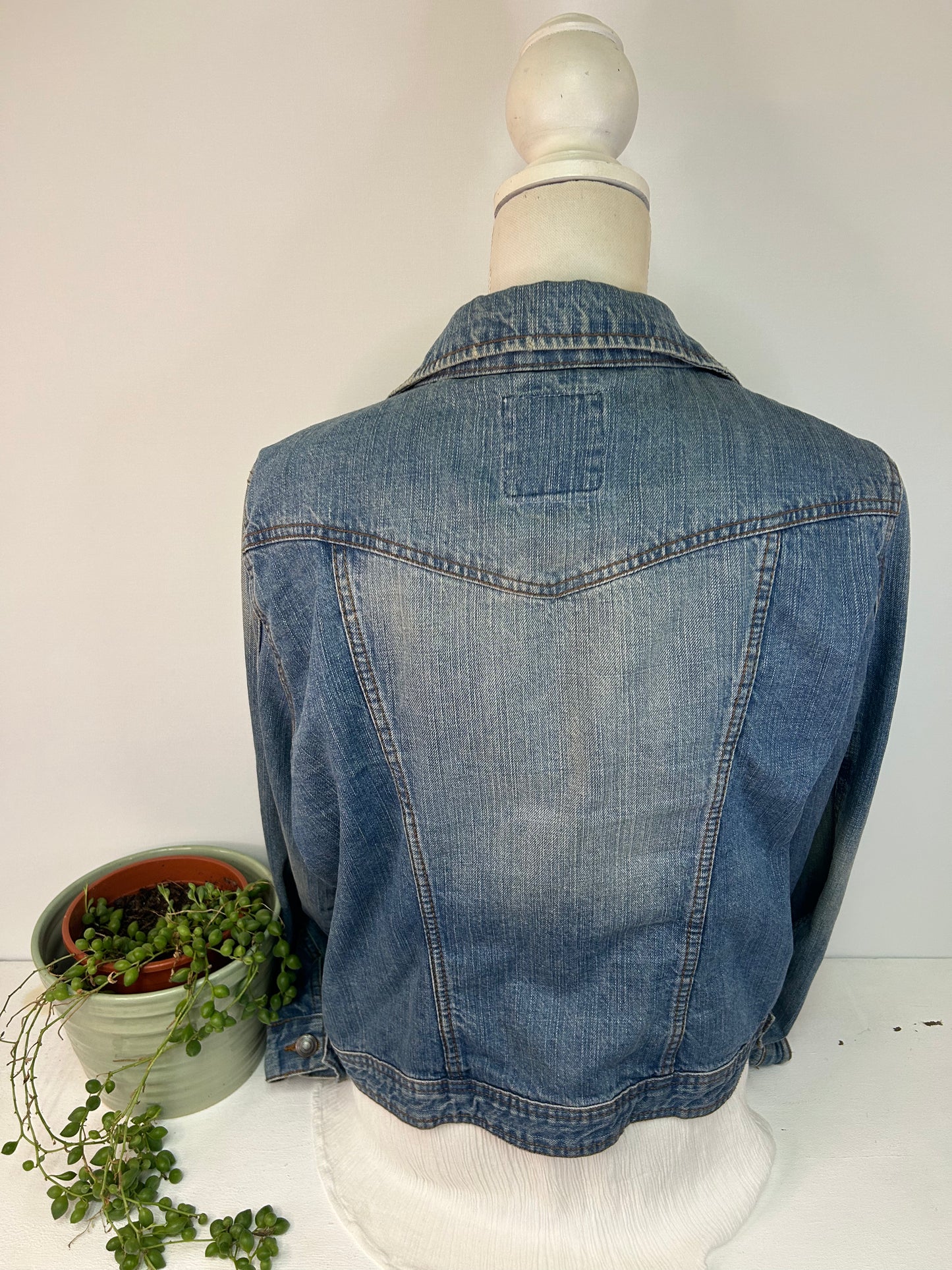 Schlichte Übergangsjacke - Denim & Co - Gr. XXL