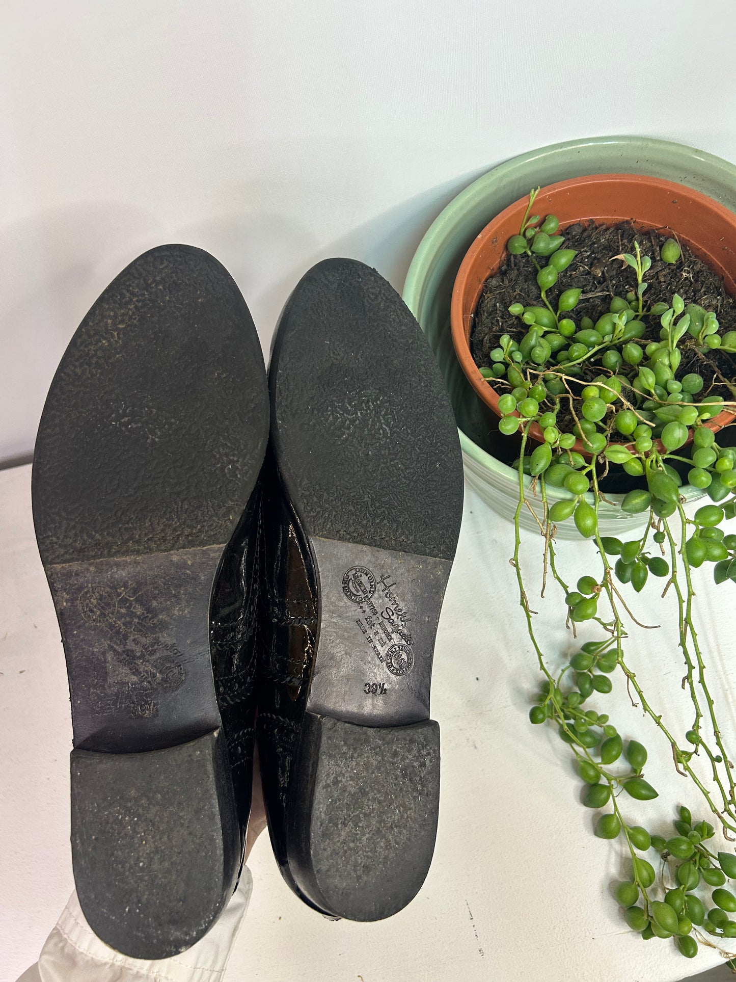 Schwarze Lackschuhe - Homers - Gr. 39 ½