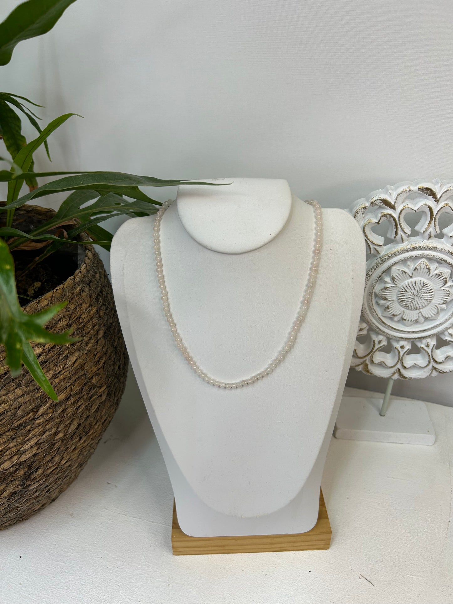 Edelsteinkette Rosenquarz - Schmuck
