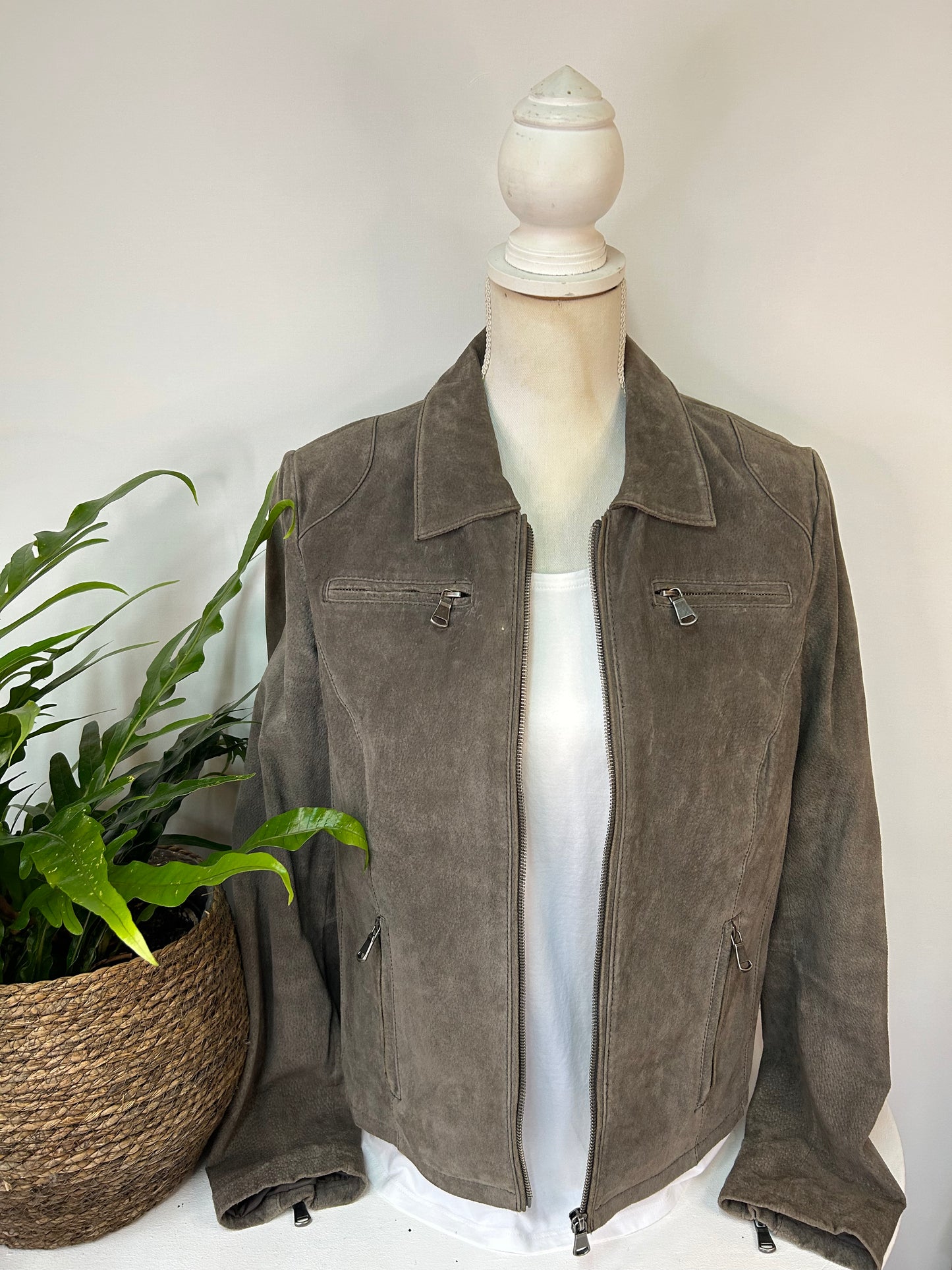 Echte Wildlederjacke - C&A - Gr. L