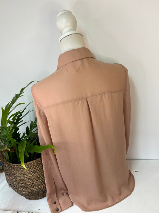 Rüschenbluse - Zara - Gr. L