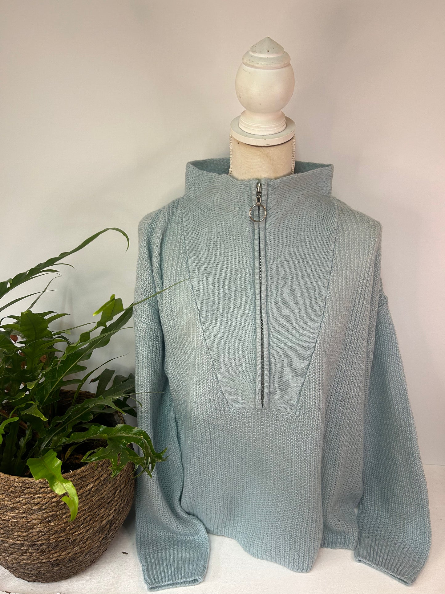 Pullover mit Reißverschluss Detail - everme - Gr. XXL