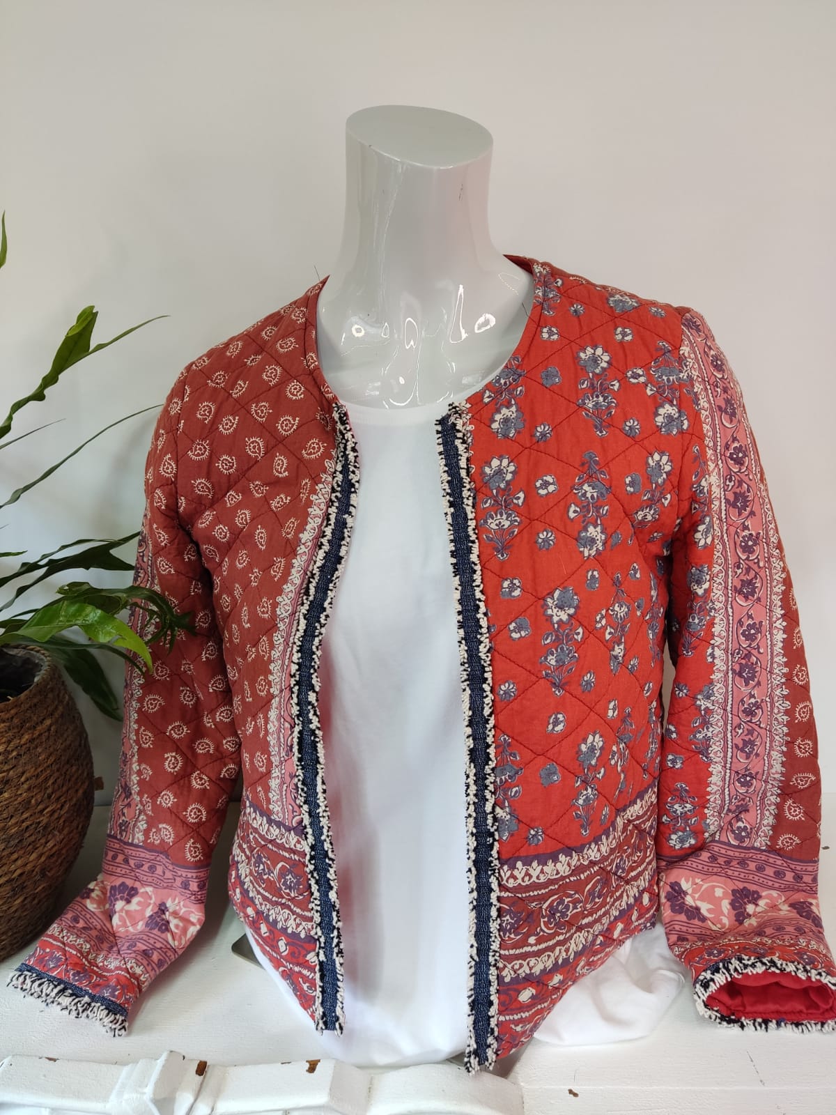 Süße BOHO Steppjacke MANGO - Gr. S