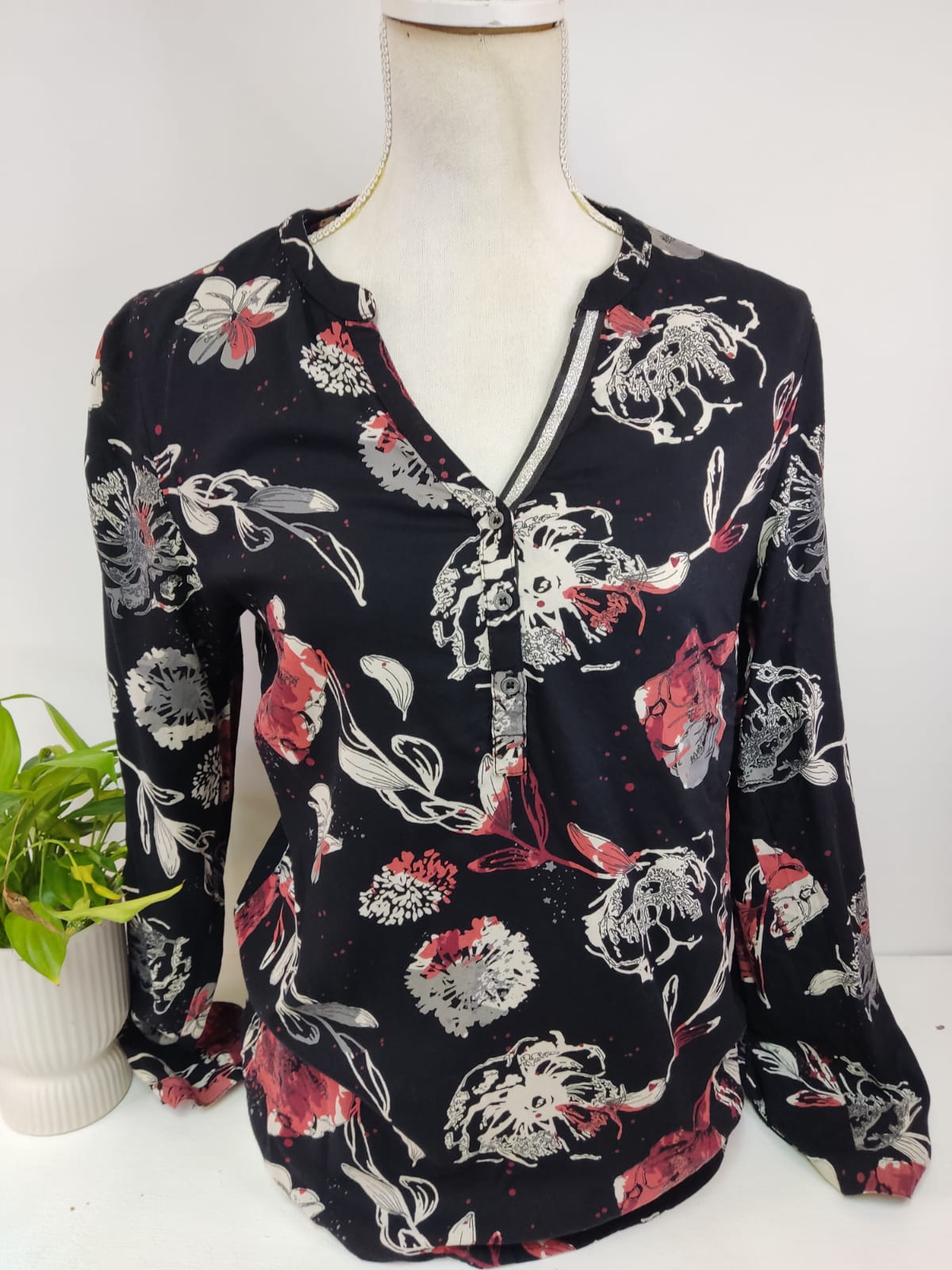 Florale edle Bluse BENOTTI - Gr. S/M