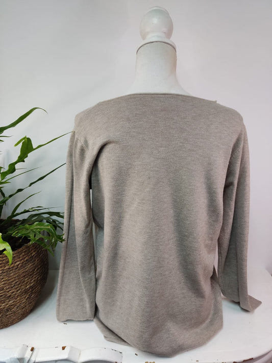 Kuscheliger Pullover mit Pailletten - Gr. M/L