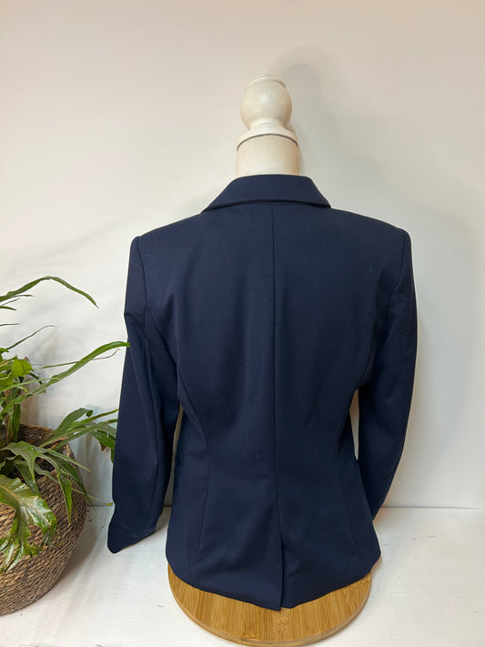 Damen Business Blazer Navy – Klassischer Schnitt, elegant - H&M - Gr. M / 38 - L / 40