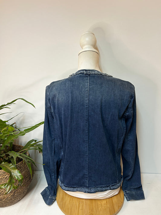 Damen DENIM Blazer / Jacke mit Franssen - Closed Original - Gr. L / 40