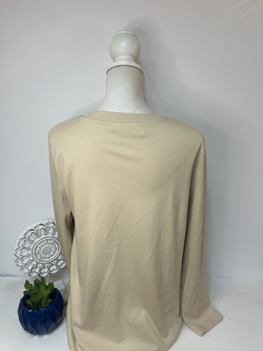 Beiges Damen Sweatshirt mit modernem Kunstprint - C&A - Gr. L / 40