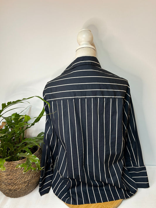 Oversize Bluse gestreift - Massimo Dutti - Gr. XL / 42