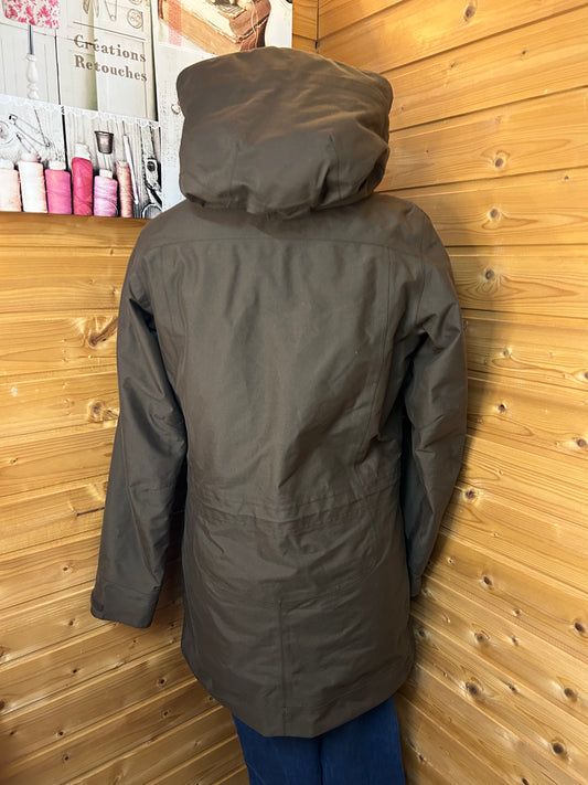 Braune Winterjacke mit Kapuze - Jack Wolfskin - Gr. S / 36