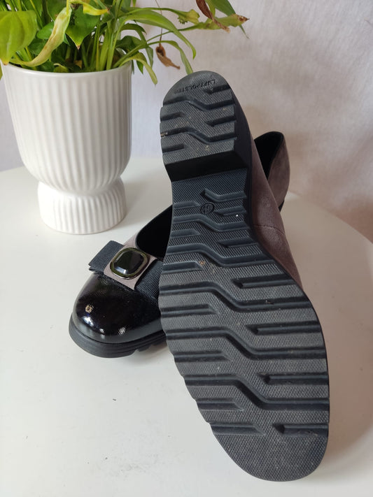 Slipper mit Schleife ARA- Gr. 38 1/2
