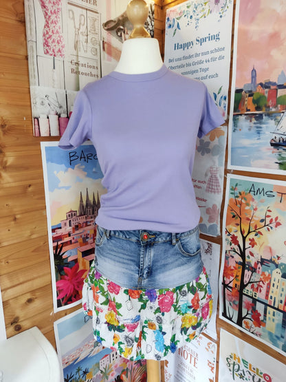 Jeansrock mit Stoffvolants - DESIGUAL - Gr. L