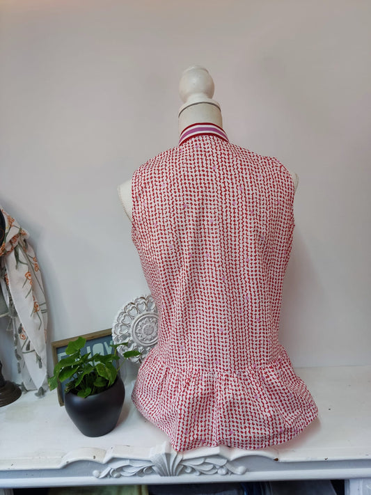 Außergewöhnliche Bluse mit Schößchen- Emily van den Bergh - Gr. 36