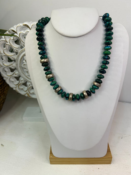 Chrysokoll Kette - Handgemacht - Unikat - Schmuck