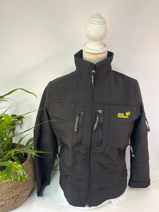 Softshell Übergangsjacke mit Kapuze - Jack Wolfskin - Gr. M