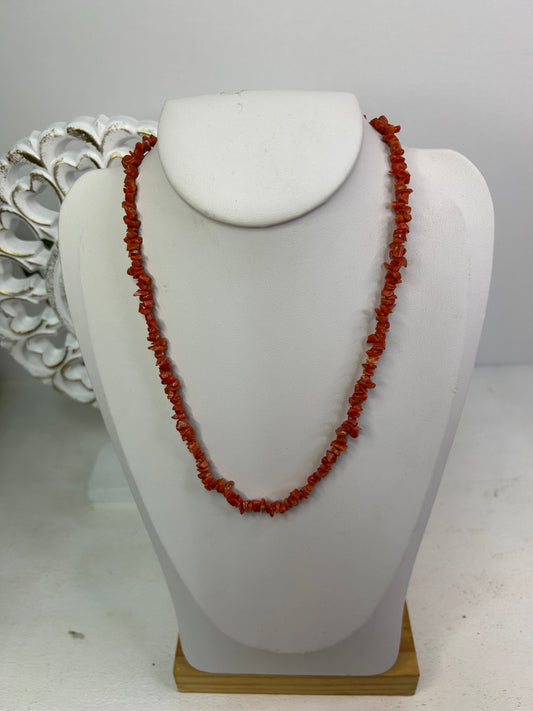 Halskette Koralle - Handgemacht - Unikat - Schmuck