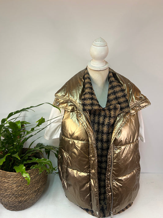 Ausgefallene metallic Weste - ZAC & ZOE - Gr. M / L - Designer